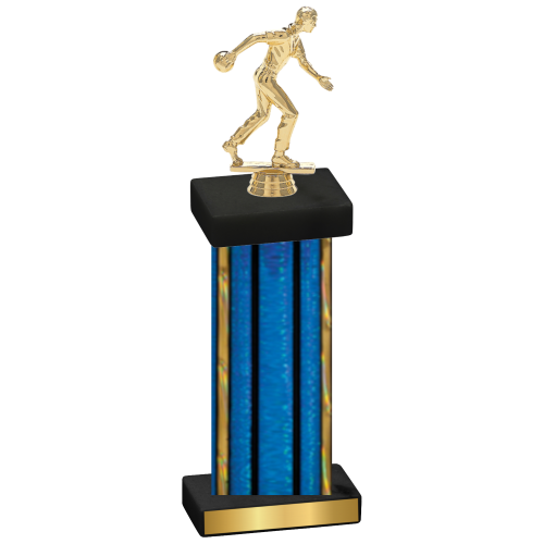 Single Blue Glacier Bowling Trophy