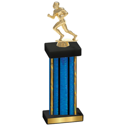 Single Blue Glacier Football Trophy