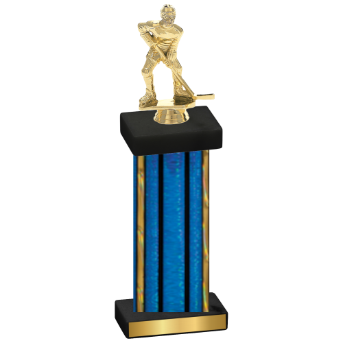 Single Blue Glacier Hockey Trophy