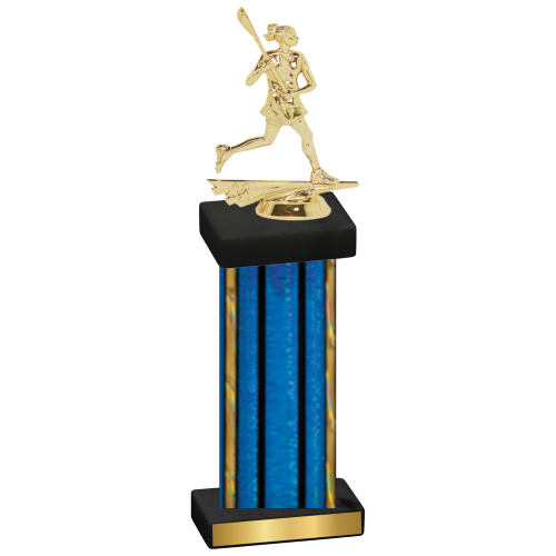 Single Blue Glacier Lacrosse Trophy