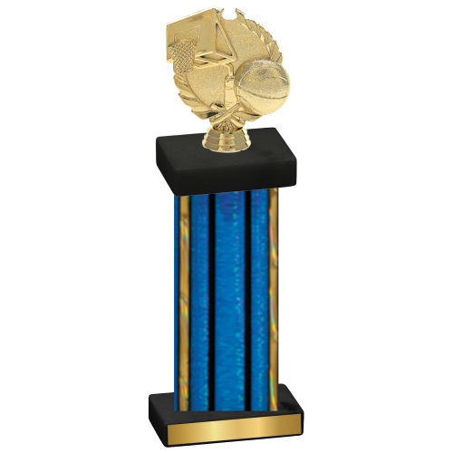 Single Blue Glacier Basketball Trophy