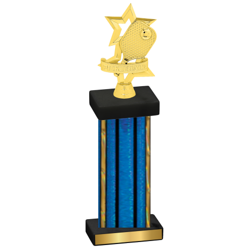 Single Blue Glacier Pickleball Trophy