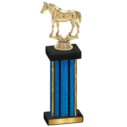 Single Blue Glacier Horses Trophy