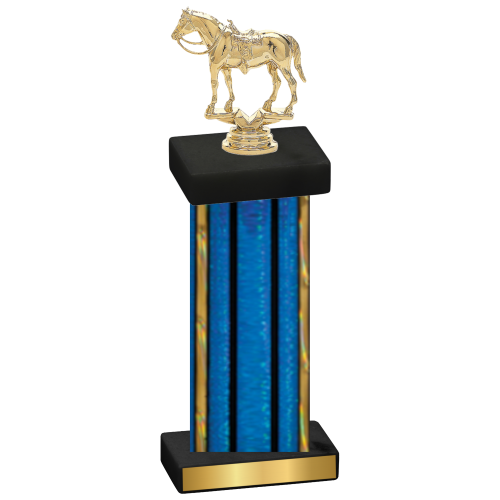 Single Blue Glacier Horses Trophy