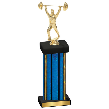 Single Blue Glacier Weights Trophy