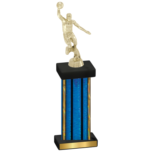 Single Blue Glacier Basketball Trophy