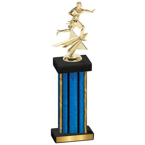 Single Blue Glacier Flag Football Trophy