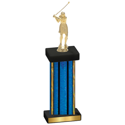 Single Blue Glacier Golf Trophy