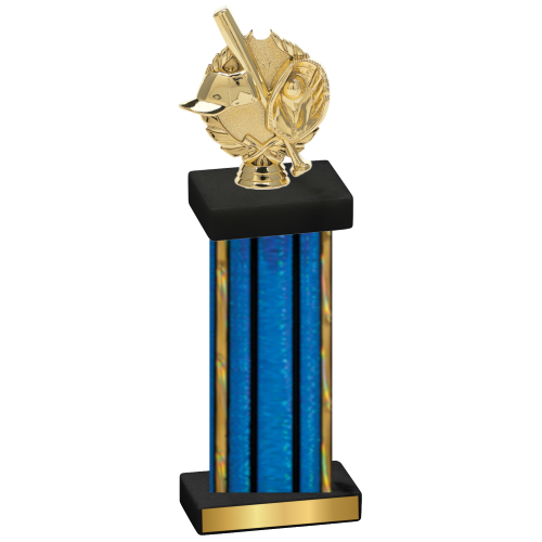 Single Blue Glacier Baseball Trophy