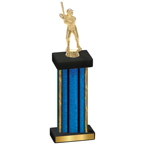 Single Blue Glacier Baseball Trophy