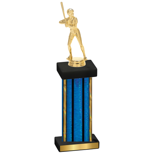 Single Blue Glacier Softball Trophy