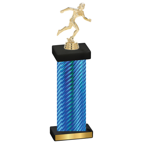 Single Blue Carbon Fiber Running Trophy