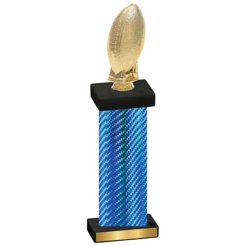 Single Blue Carbon Fiber Football Trophy