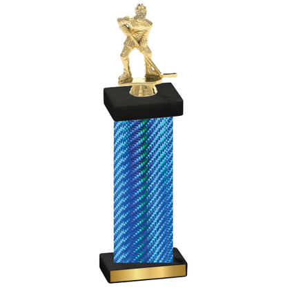 Single Blue Carbon Fiber Hockey Trophy