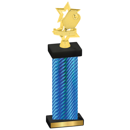 Single Blue Carbon Fiber Pickleball Trophy