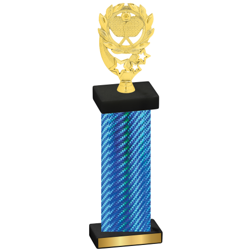 Single Blue Carbon Fiber Pickleball Trophy