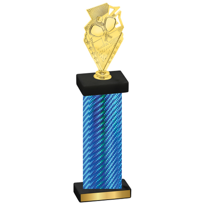 Single Blue Carbon Fiber Pickleball Trophy