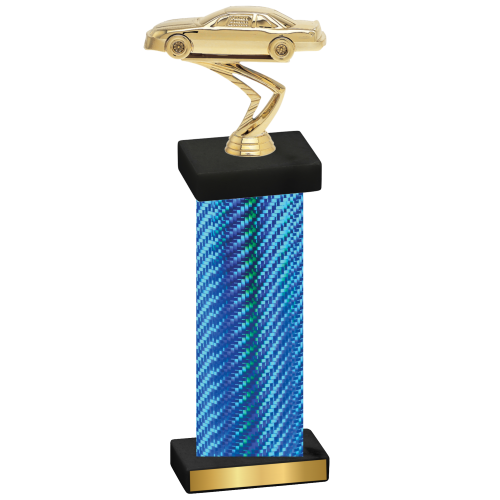 Single Blue Carbon Fiber Cars Trophy