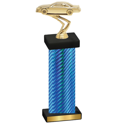 Single Blue Carbon Fiber Cars Trophy