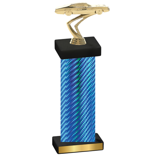 Single Blue Carbon Fiber Cars Trophy