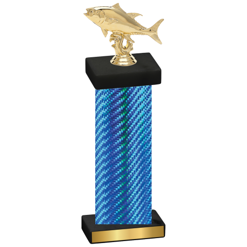 Single Blue Carbon Fiber Fishing Trophy