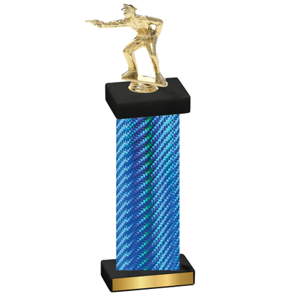 Single Blue Carbon Fiber Shooter Trophy