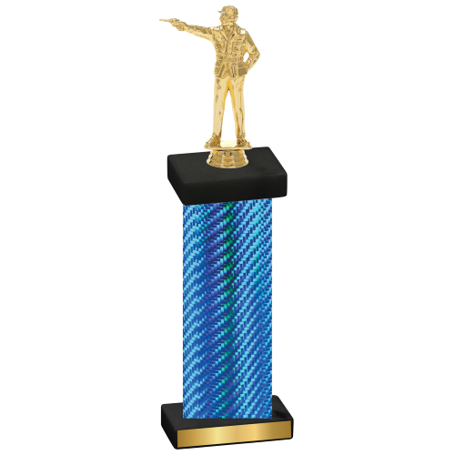 Single Blue Carbon Fiber Shooter Trophy