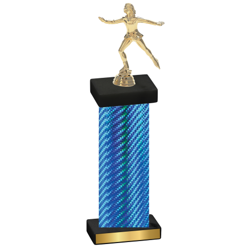 Single Blue Carbon Fiber Skater Trophy