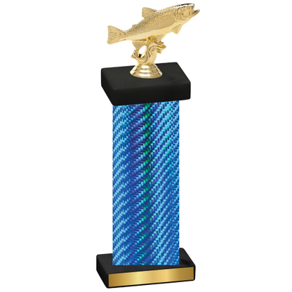 Single Blue Carbon Fiber Fishing Trophy