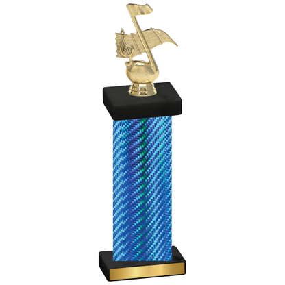 Single Blue Carbon Fiber Music Trophy