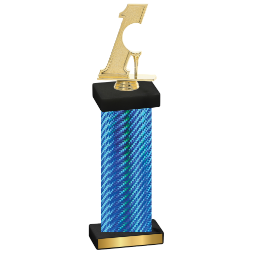 Single Blue Carbon Fiber Golf Trophy