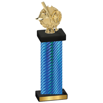 Single Blue Carbon Fiber Baseball Trophy