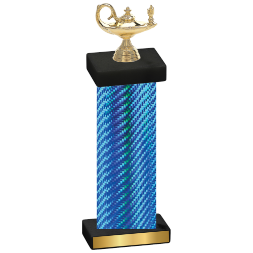 Single Blue Carbon Fiber Academics Trophy