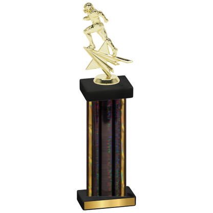 Single Black Glacier Football Trophy