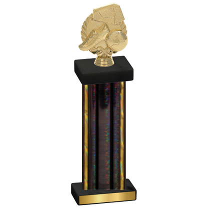 Single Black Glacier Soccer Trophy