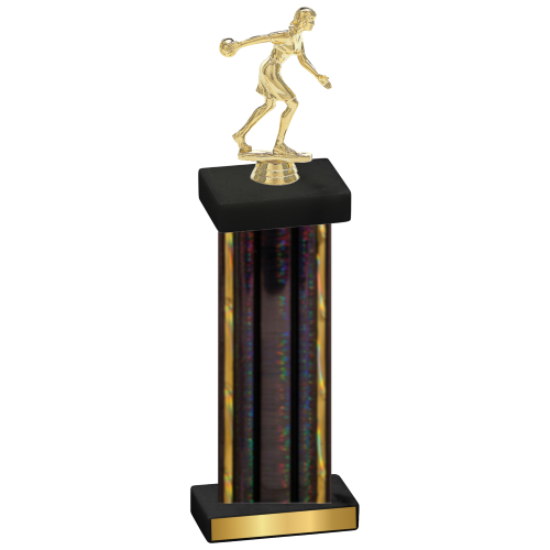 Single Black Glacier Bowling Trophy