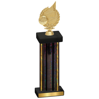 Single Black Glacier Volleyball Trophy