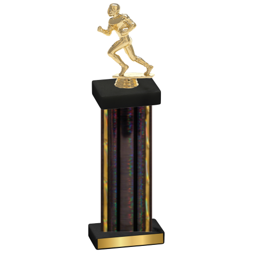 Single Black Glacier Football Trophy