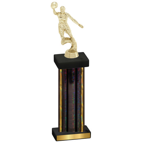 Single Black Glacier Basketball Trophy