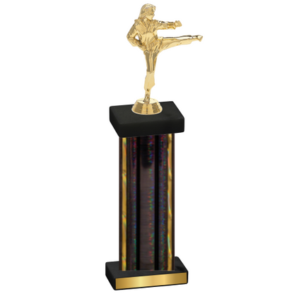 Single Black Glacier Karate Trophy