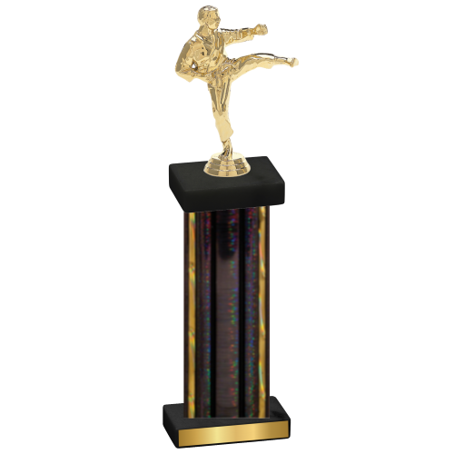 Single Black Glacier Karate Trophy