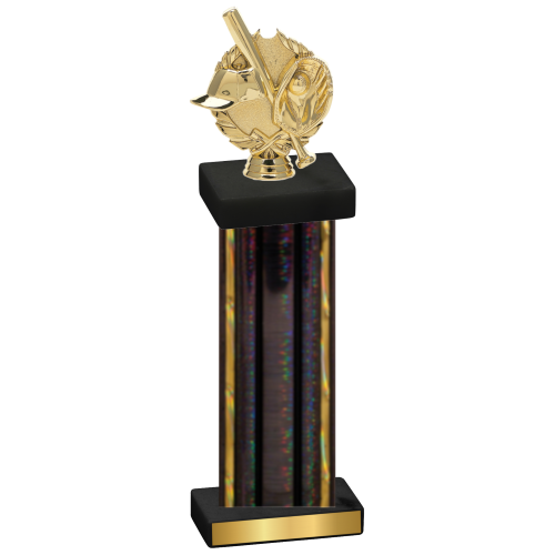 Single Black Glacier Baseball Trophy