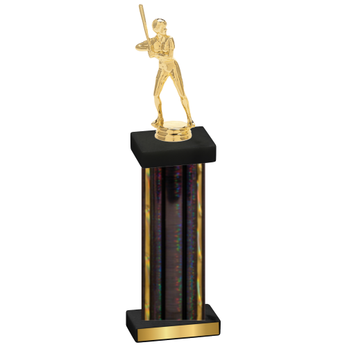 Single Black Glacier Softball Trophy