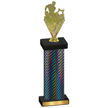 Single Black Carbon Fiber Rugby Trophy