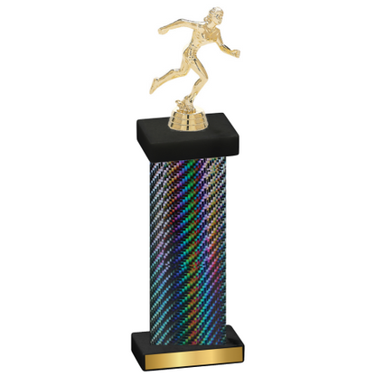 Single Black Carbon Fiber Running Trophy