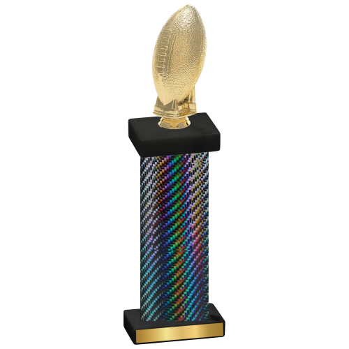 Single Black Carbon Fiber Football Trophy