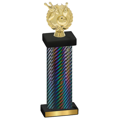 Single Black Carbon Fiber Bowling Trophy