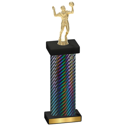 Single Black Carbon Fiber Volleyball Trophy