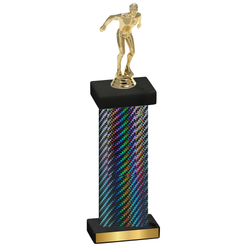 Single Black Carbon Fiber Swimming Trophy