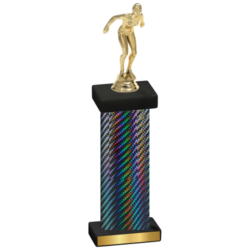 Single Black Carbon Fiber Tennis Trophy